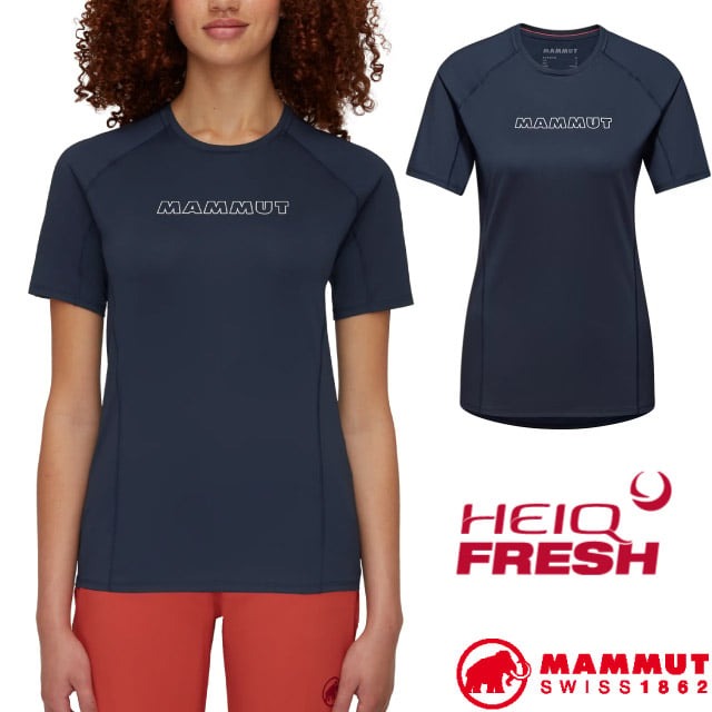 【MAMMUT 長毛象】女 Selun FL T-Shirt 機能防曬短袖T恤/1017-05060-5118 海洋藍✿30E010